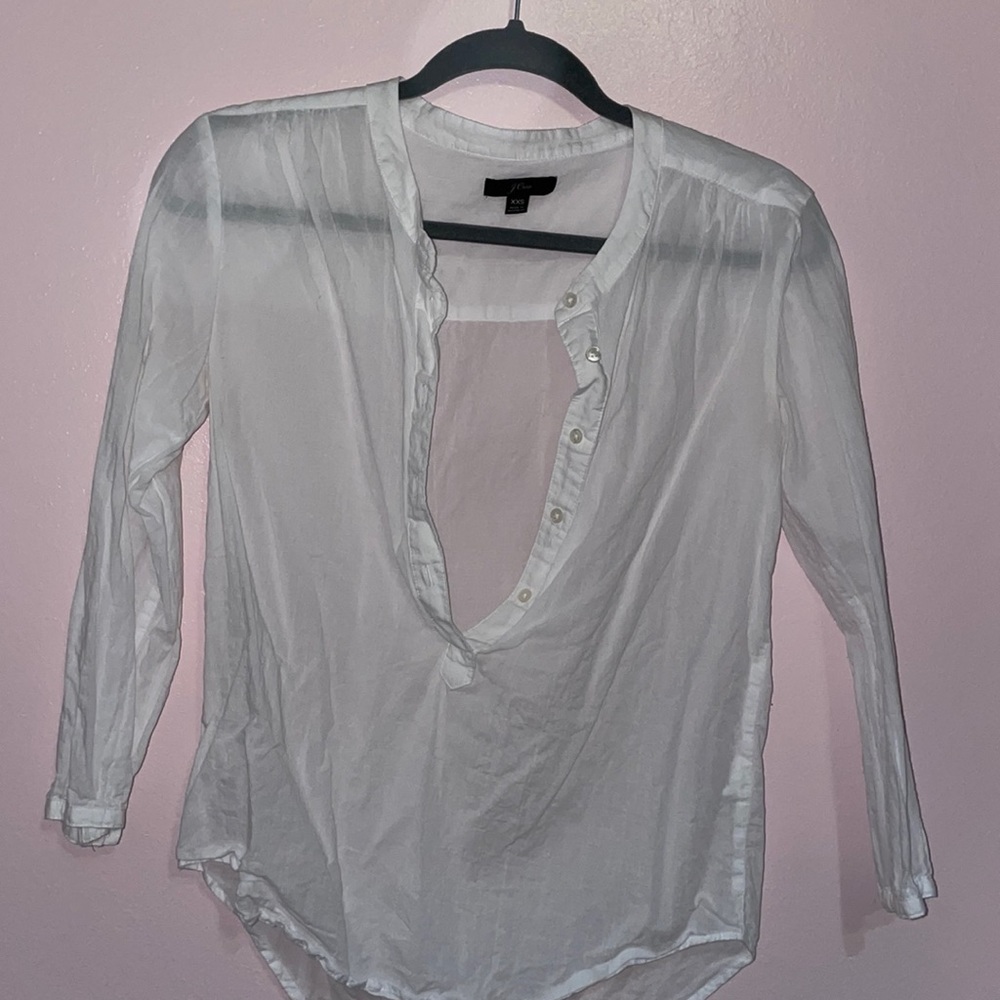 Sheer J crew button up